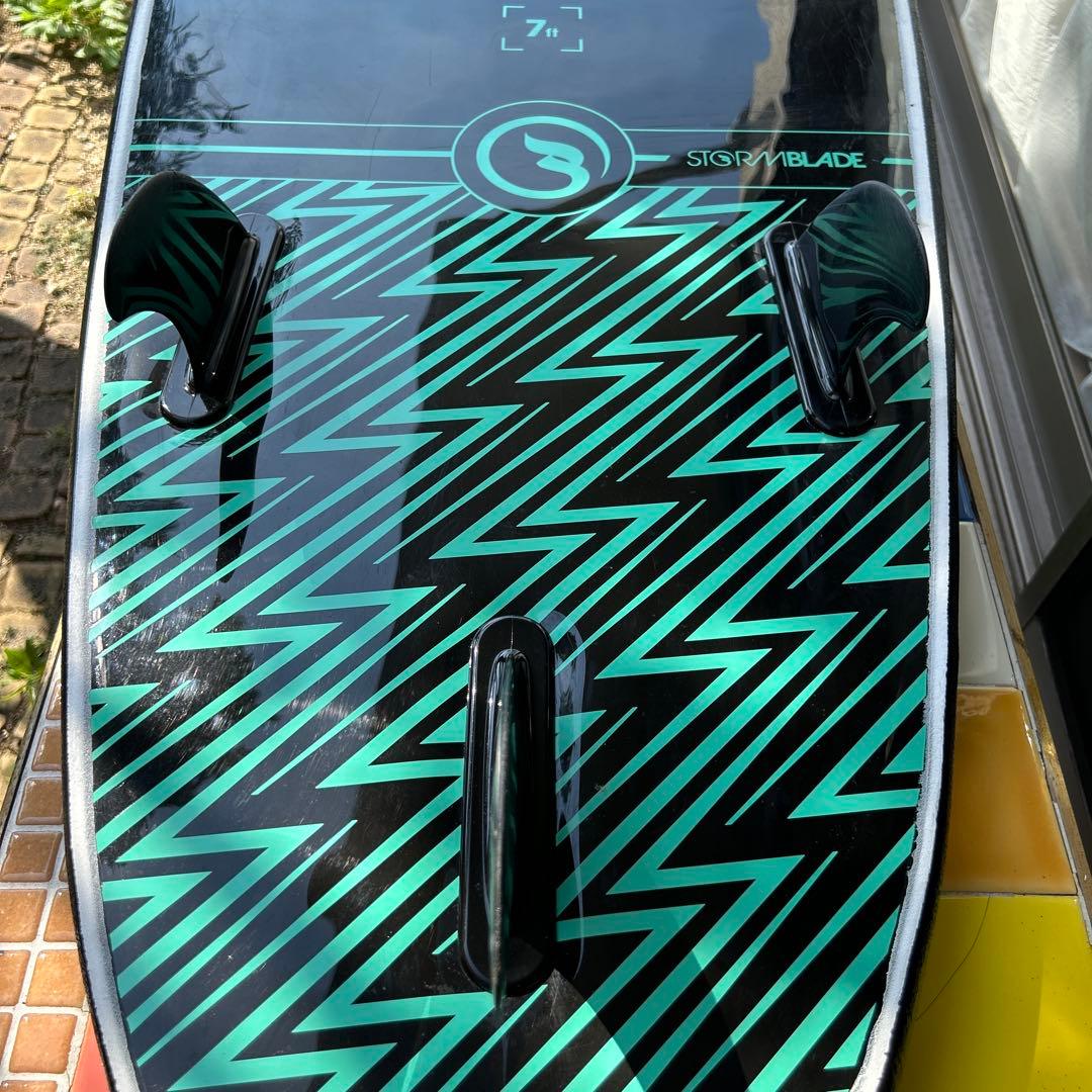 STORM BLADE ファンボード 黒　カバー付き　緑　サーフボード
