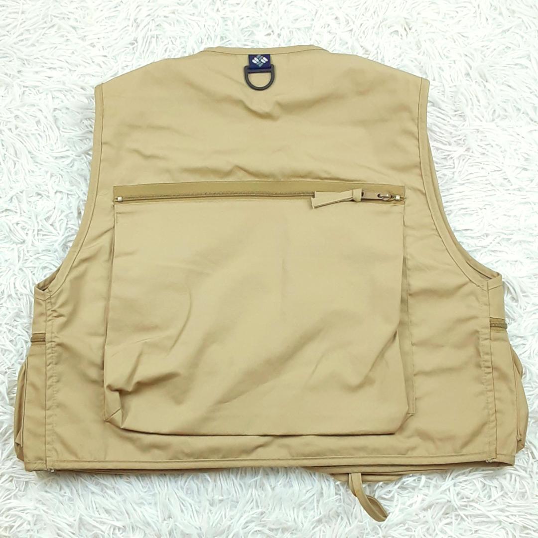 美品◎Columbia コロンビア フィッシングベスト 釣り用 ベージュ 韓国製