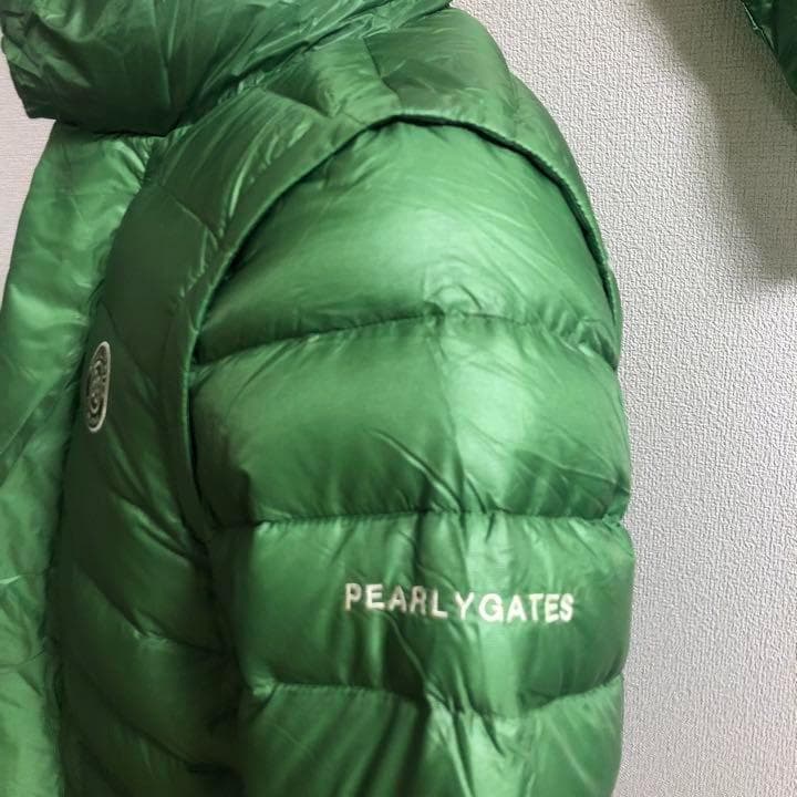 パーリーゲイツ 2way ダブルジップ ダウンジャケット グリーン系 サイズ4
