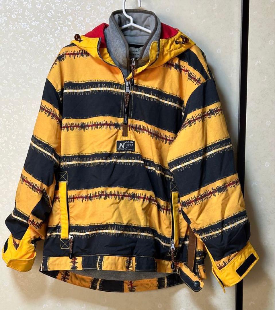 美品　ストライプ アノラックジャケット ウィンタースポーツ用