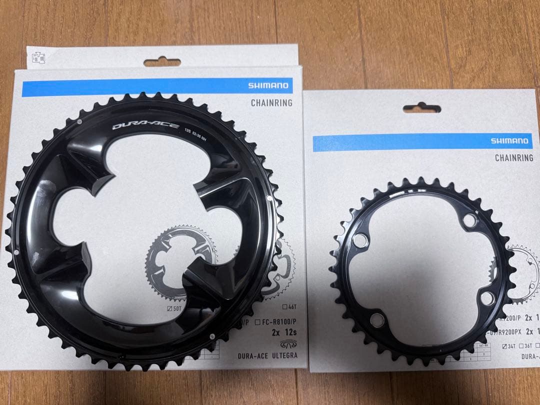 シマノ12sチェーンリング52-36 FC-R9200