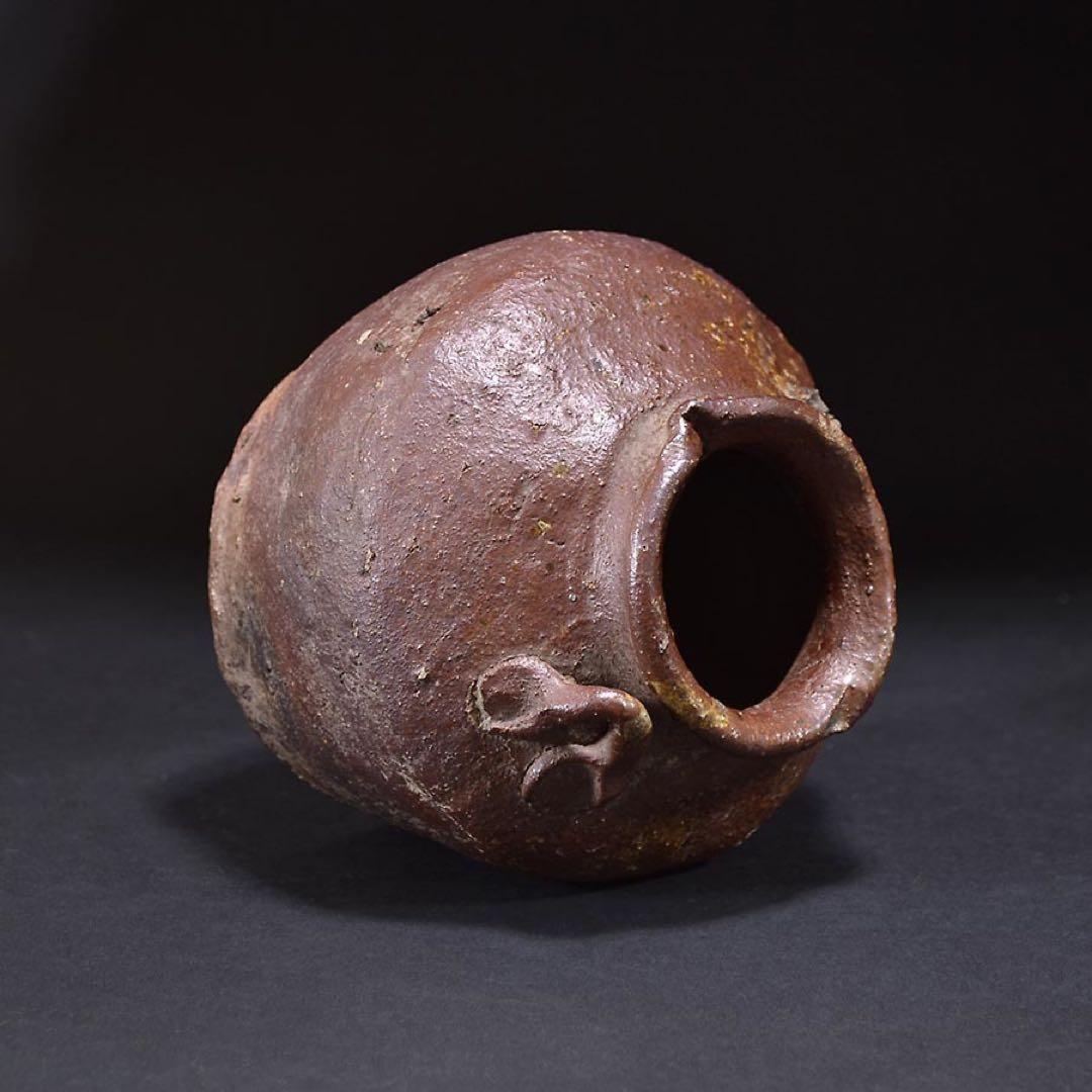 古越前 お歯黒壺 蹲 室町 桃山 花器 茶道 茶道具 茶花 華道 骨董 古美術