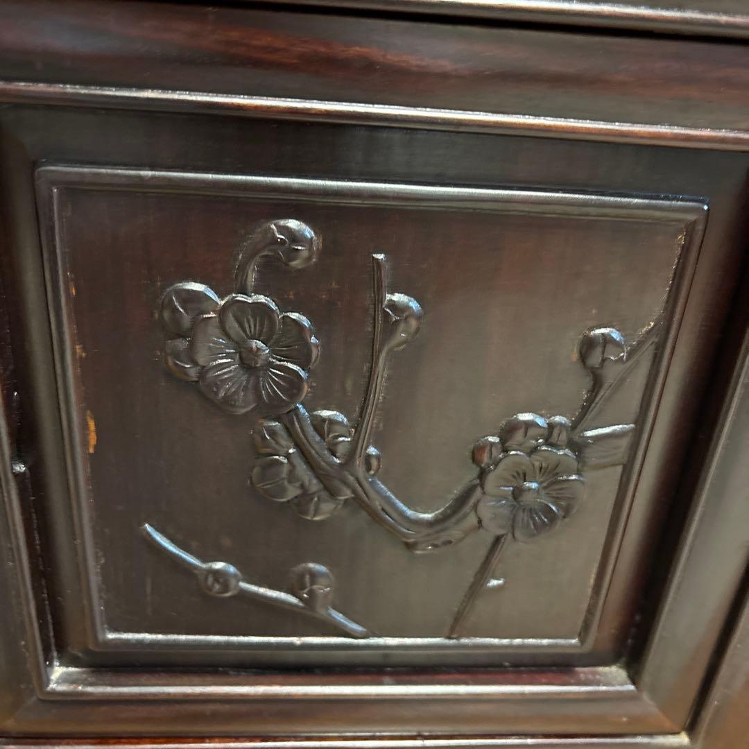 【貴重・豪華】中国美術 唐木 花梨材 花台 コンソールテーブル 中国骨董