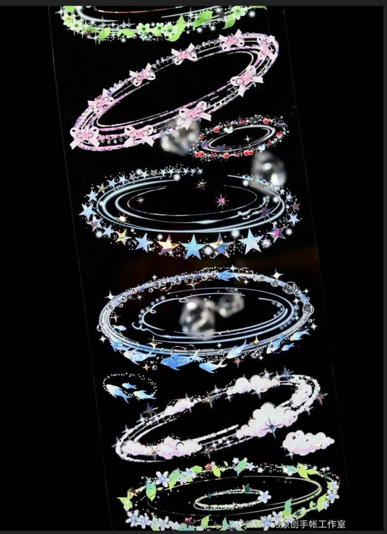 贝壳银 浮漪幻梦 9cm×10.5m 海外マスキングテープ　海外マステ　装飾