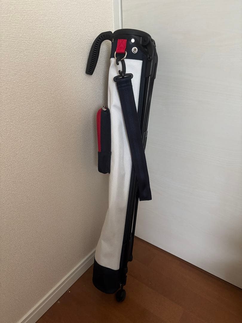 POLO ラルフローレン　キャディバッグ スタンド式　ホワイト/ネイビー/レッド