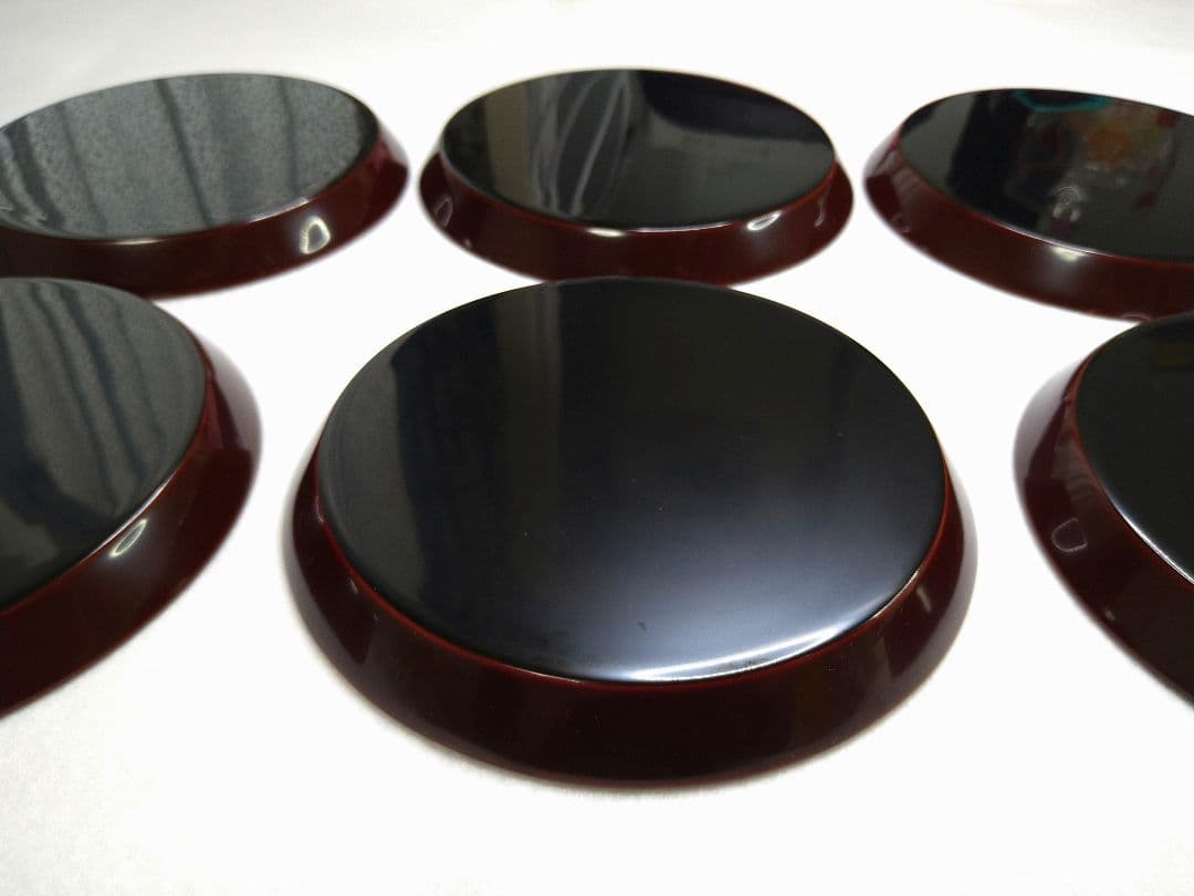 輪島塗沈金「多用皿6枚組」