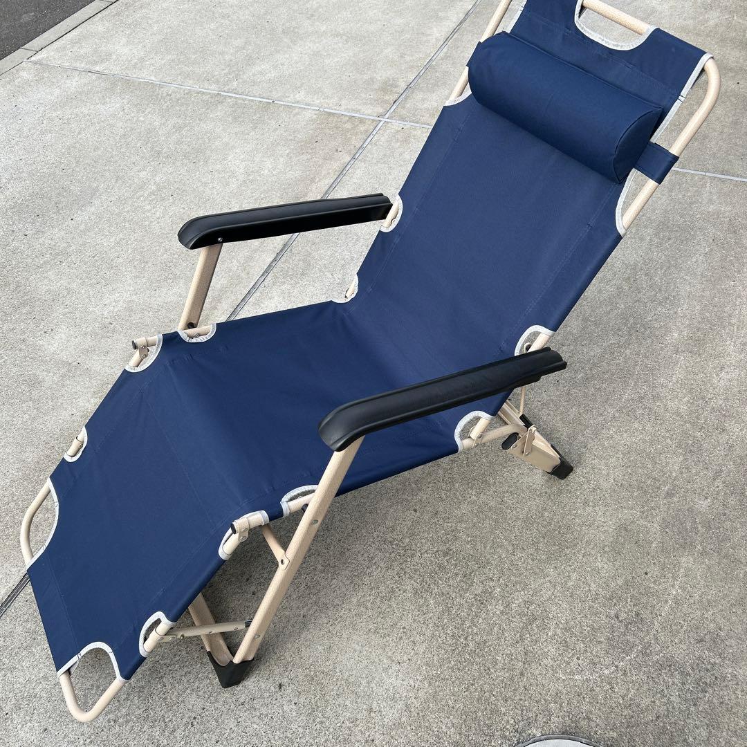 アウトドアチェア　２脚　キャンプ　リクライニング　フルフラットベット　ベンチ