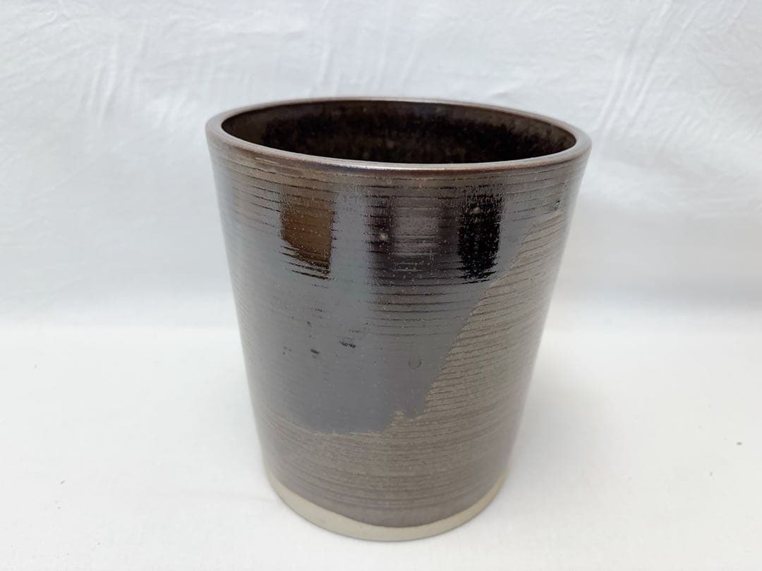 ほぼ未使用 茶道具 淡海ぜぜ 窯元 陽炎園造 膳所焼 糸目 水指 陶印 共箱