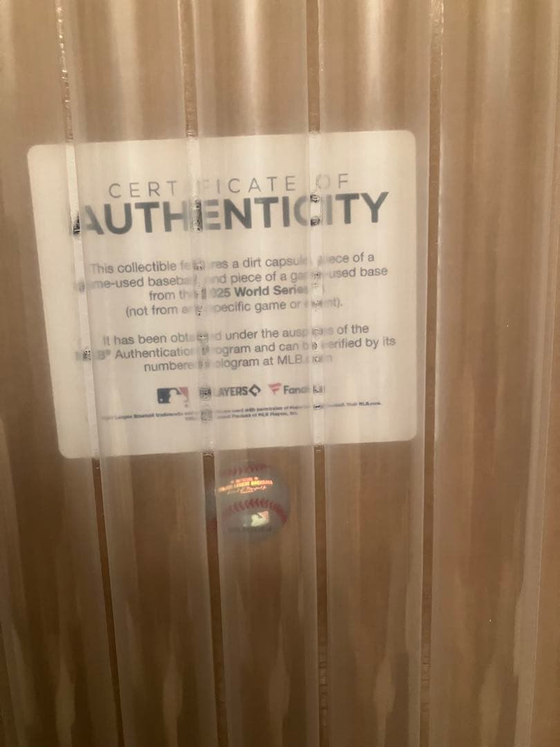 ドジャース 2025年WSチャンピオン 試合使用球、ベース、土 限定品　大谷翔平