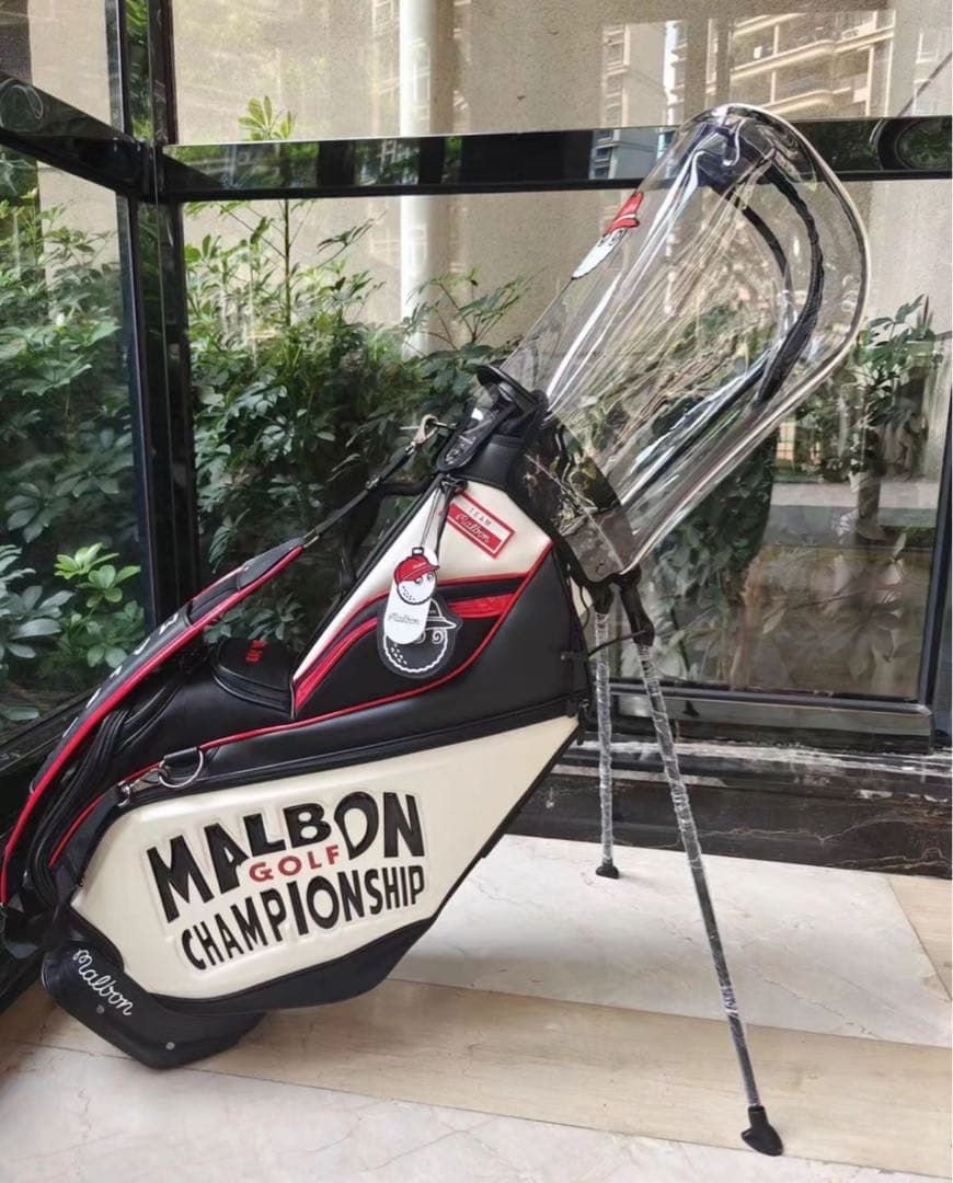 【即発送】 Malbon マルボン ゴルフ キャディバッグ スタンド式 ブラック