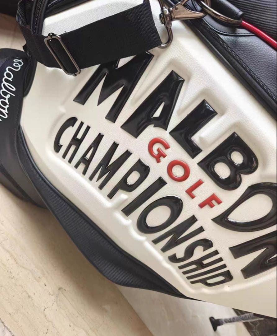 【即発送】 Malbon マルボン ゴルフ キャディバッグ スタンド式 ブラック