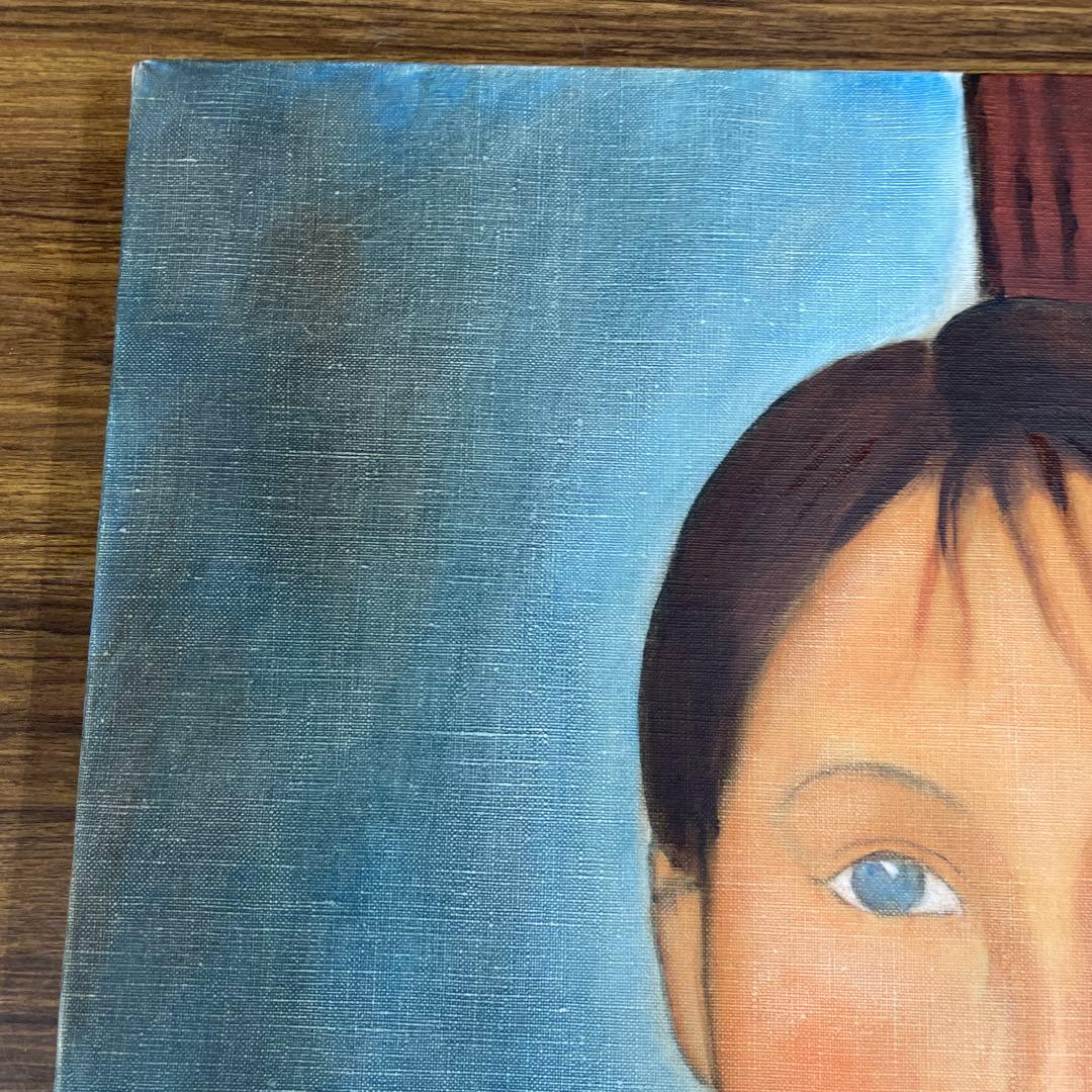 【油絵・模写・原寸大】モディリアーニ『おさげの少女』(P12号、額付き)