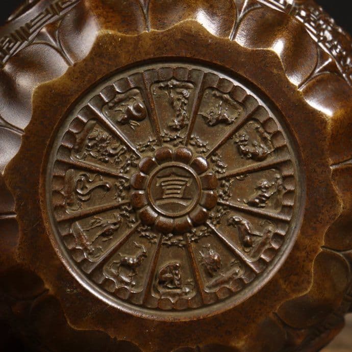 銅器 蘇工 獅耳聚宝盆 香炉 聚財預金壺 工芸品 美術品 置物