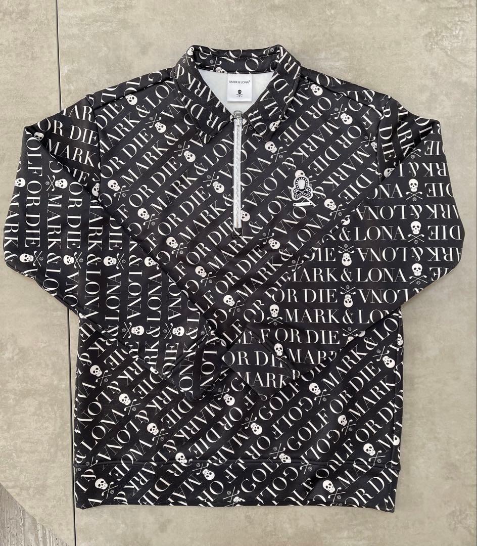 MARK & LONA スカルプリント ジップアップシャツ サイズ48(L)