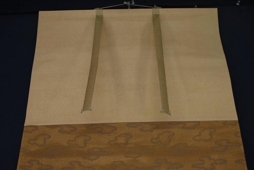 【真作】作者不詳/雪景観池図/掛軸☆宝船☆R‐112　JM