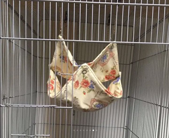 モモンガハウス(足跡柄グリーン)  春(冬)秋仕様  1750円