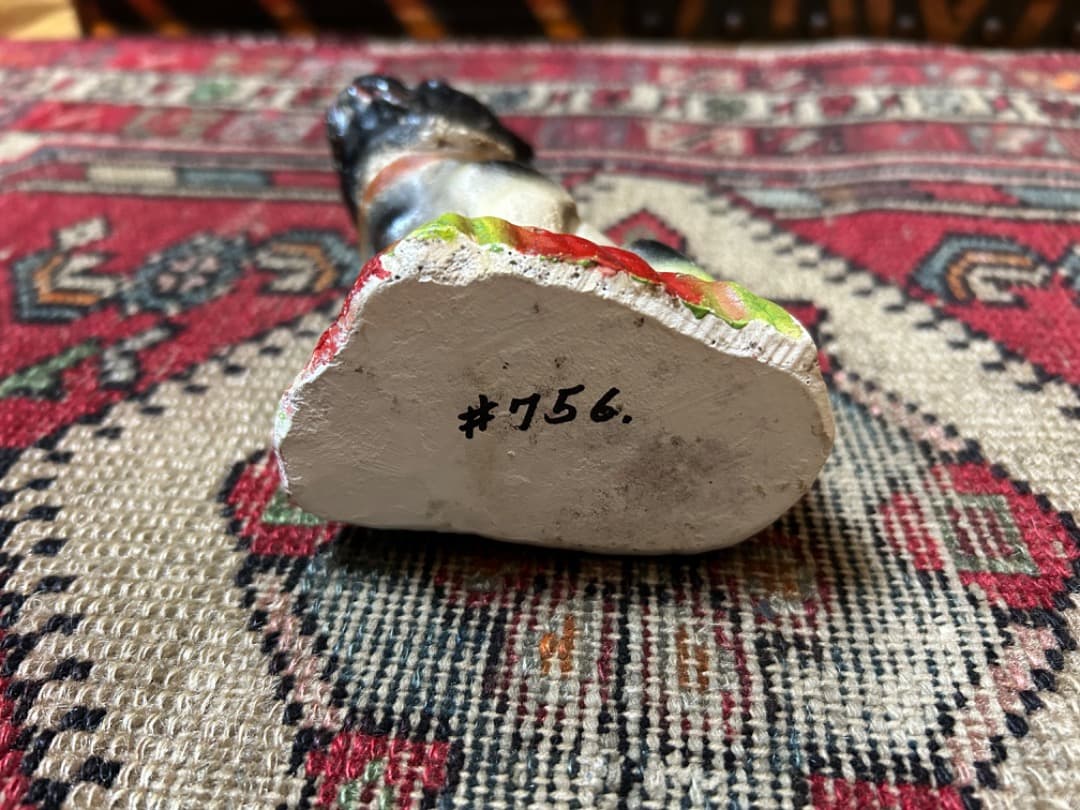 ビンテージ Chalkware Bulldog チョークウェア ブルドッグ 置物