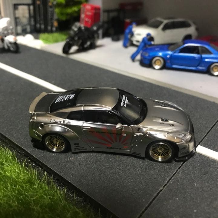 リバティーウォーク 1/64 LB ゴールドホイール 深リム カスタム品