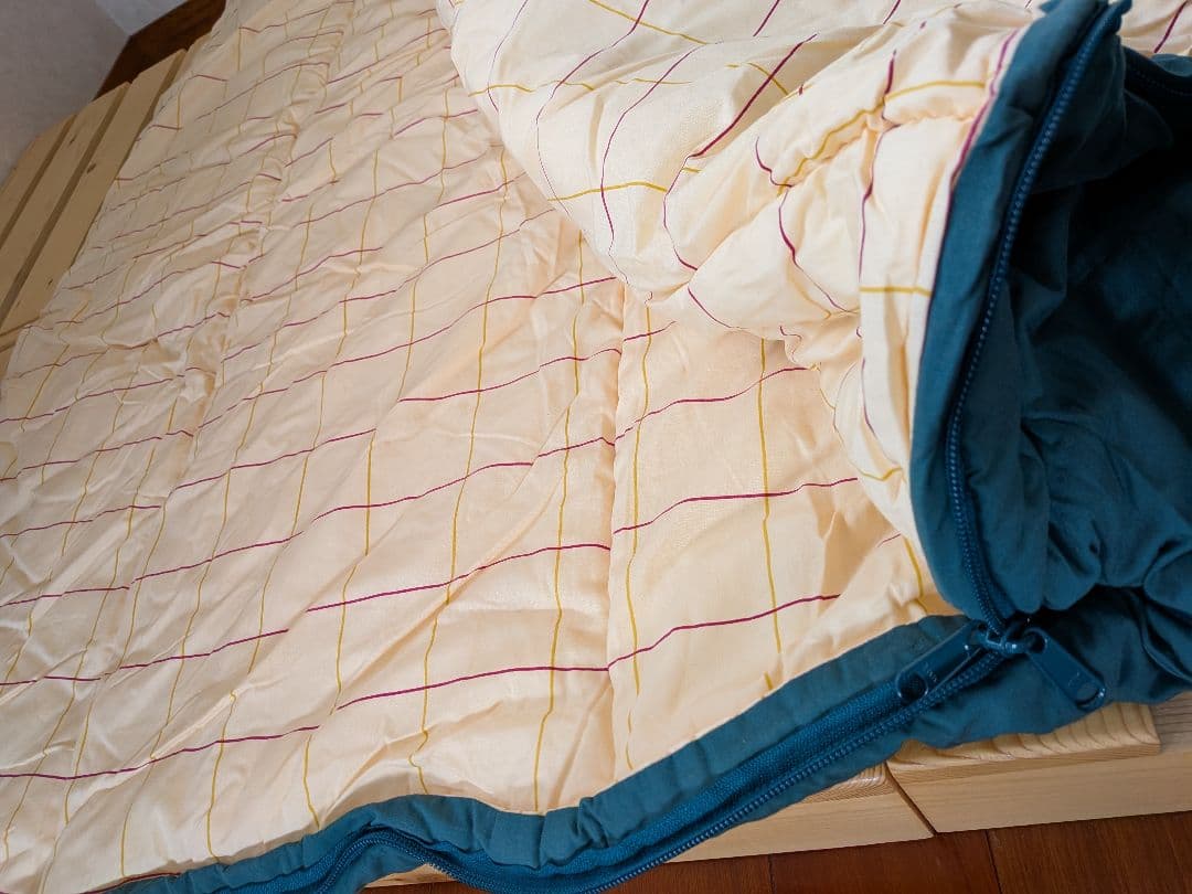  peak セパレートシュラフ オフトンワイドチェックBD009(赤)