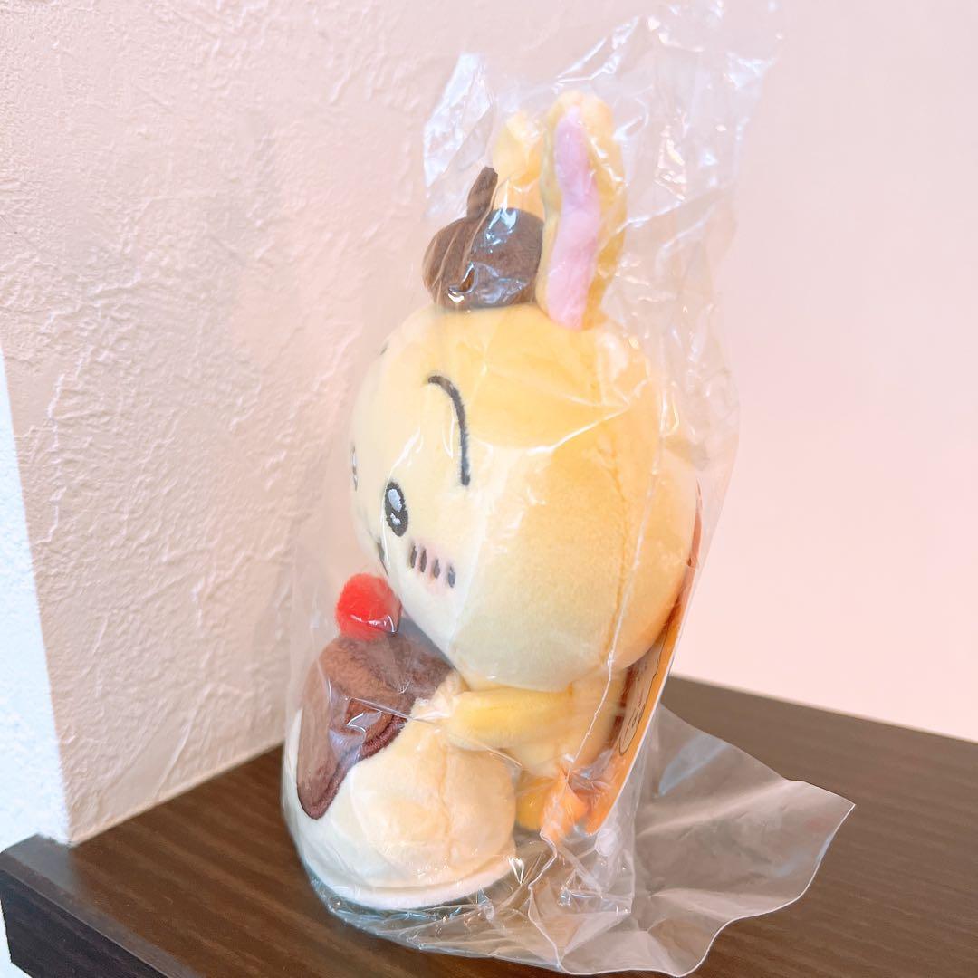 【ゆうゆう】ちいかわ　うさぎ　ポムポムプリン　デスクトップから見守るぬいぐるみ