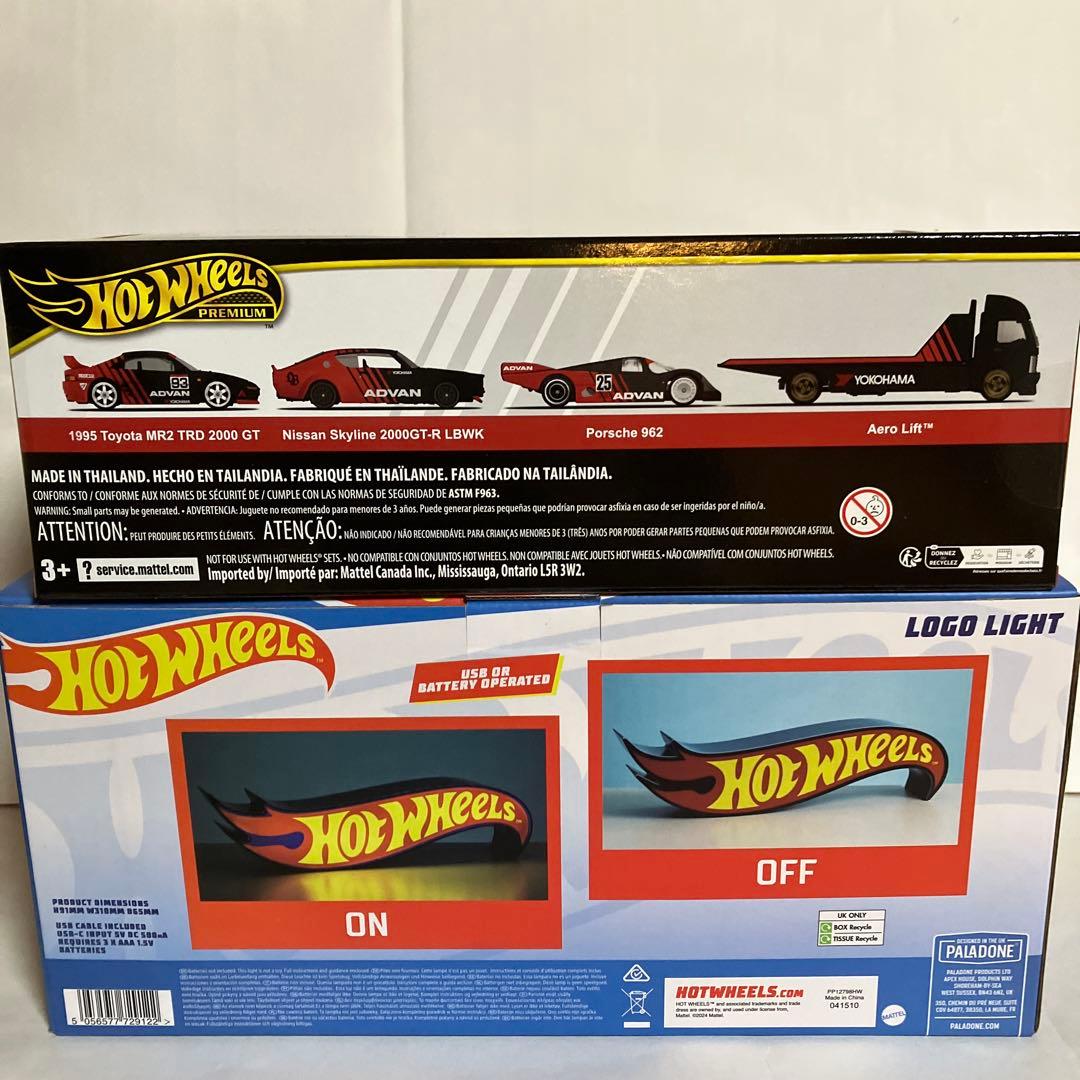 ホットウィール⭐️ロゴライト⚡️プレミアムADVANレーシング✨共に新品❗️2セット‼️
