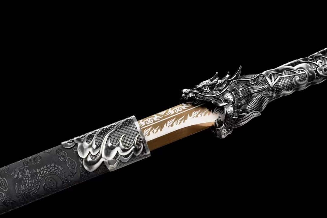 古兵器   武具　刀装具　日本刀　模造刀 『龍炎唐横刀』横刀  直刀