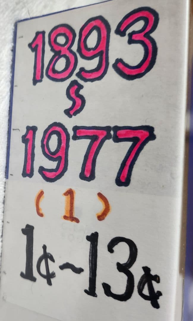 アメリカ　使用済み切手 一冊 1893-1977 1c-13cents