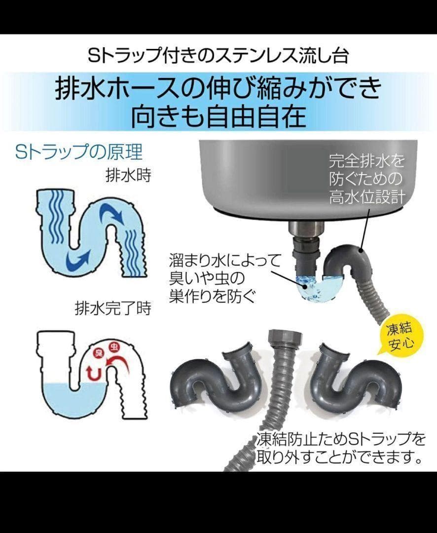 人気　ステンレス簡易流し台 ガーデンシンク 屋外 G76 759