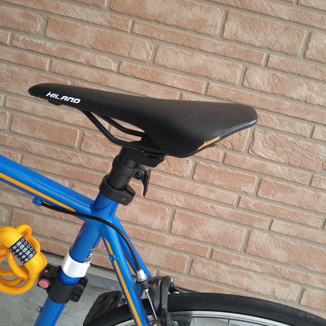 HILANDO クロスバイク 青/オレンジ 自転車 シマノ製14段変速