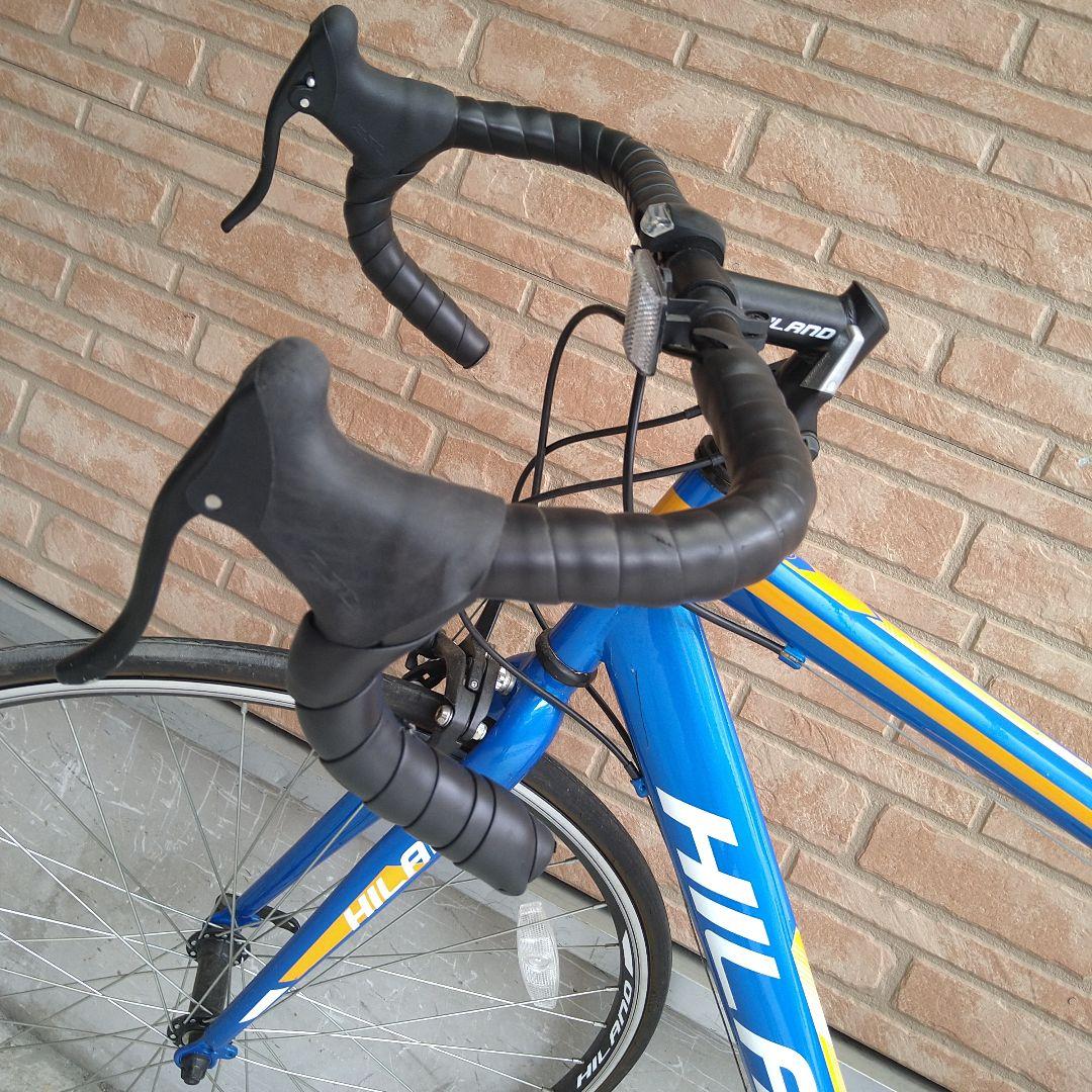 HILANDO クロスバイク 青/オレンジ 自転車 シマノ製14段変速