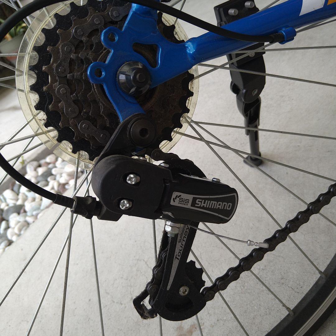 HILANDO クロスバイク 青/オレンジ 自転車 シマノ製14段変速