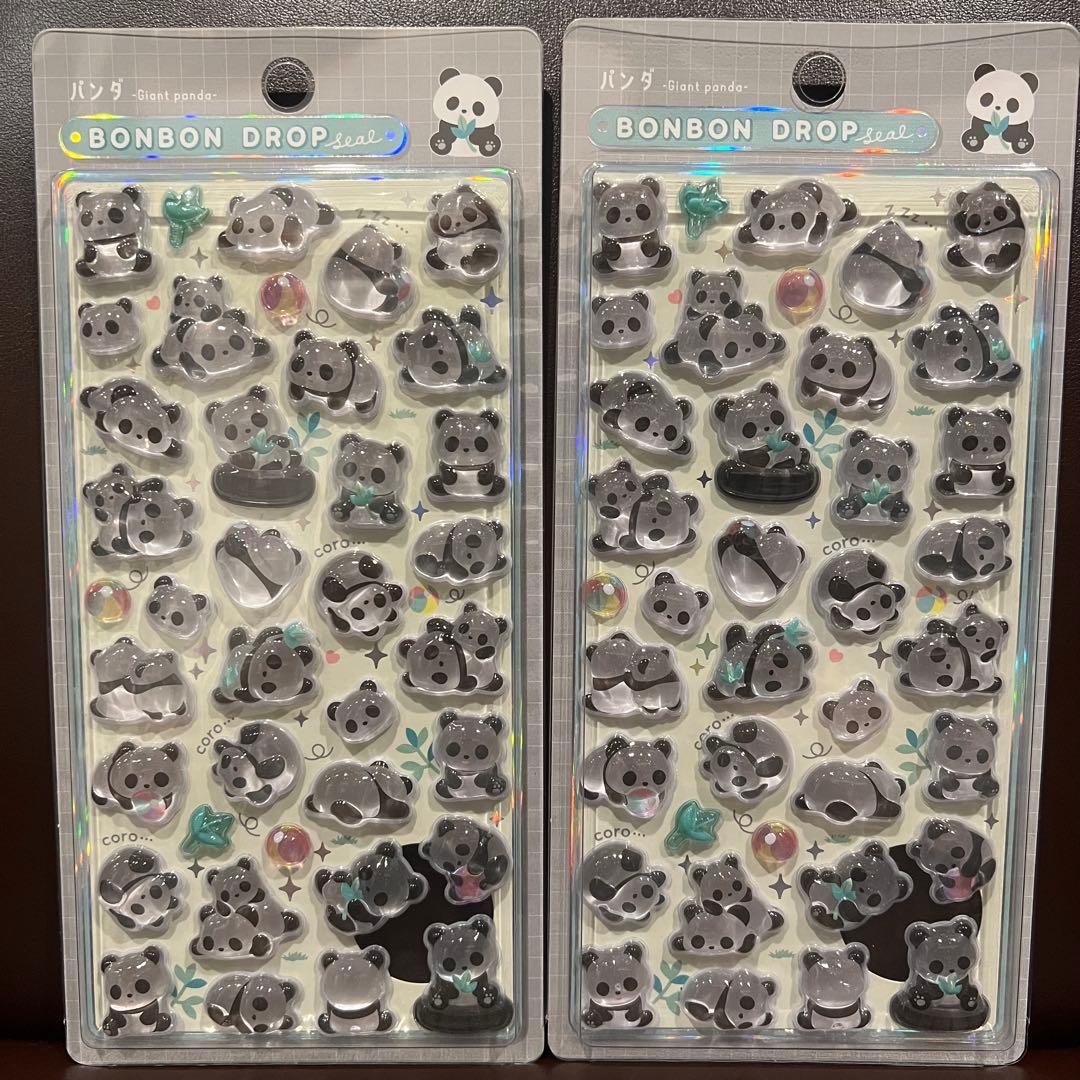 ボンボンドロップシール　パンダ