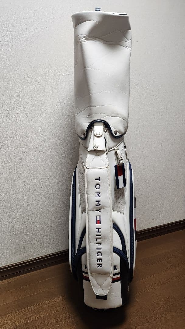   キャディバッグ ホワイト/ネイビー