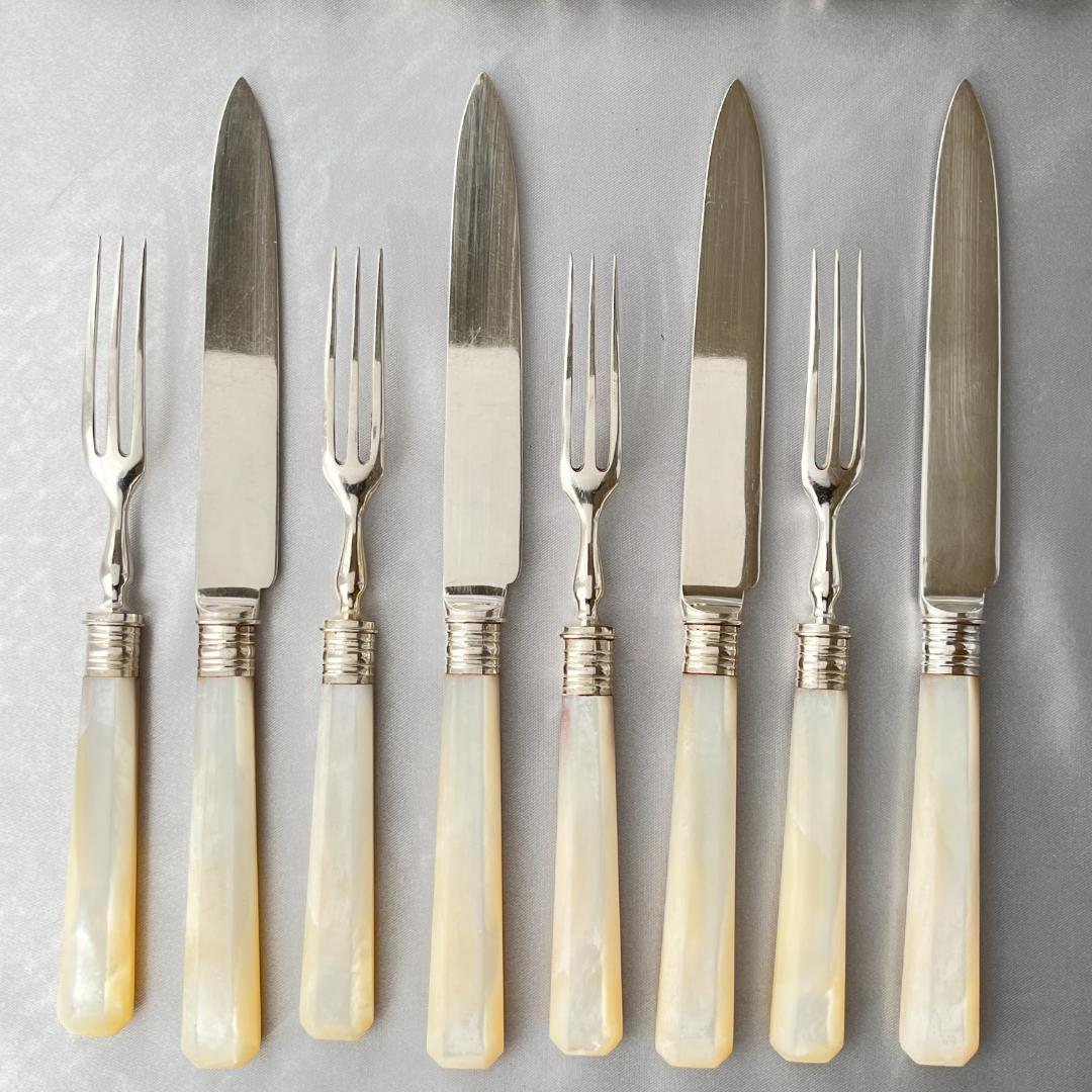 【William Yates 】【純銀継手 / 白蝶貝】パストリーセット