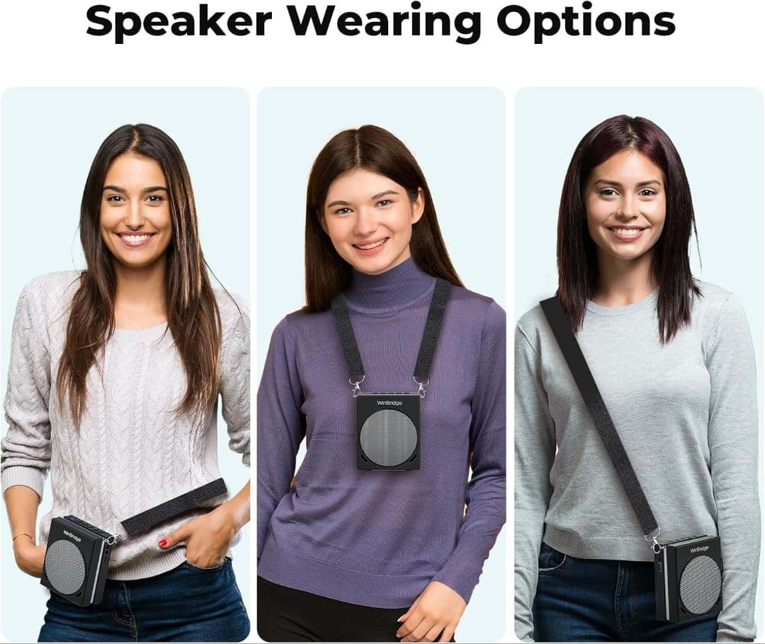 デュアルマイク搭載 ノイズ軽減 ポータブル拡声器 スピーカー ハンドマイク