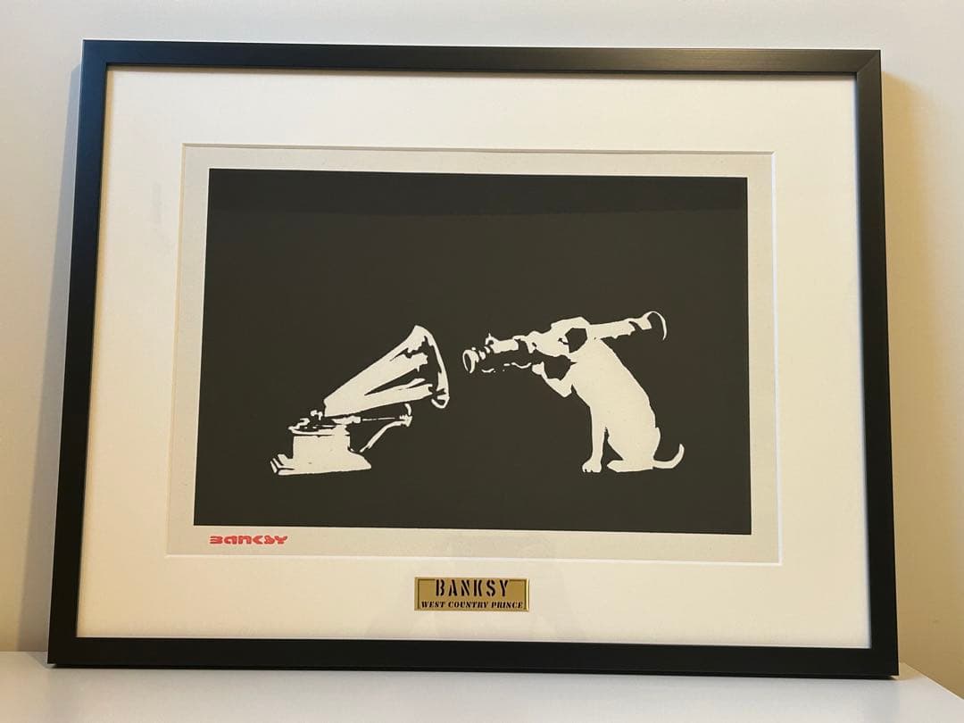 バンクシー　BANKSY シルクスクリーン　HMV 版画　WCP アート　額付き