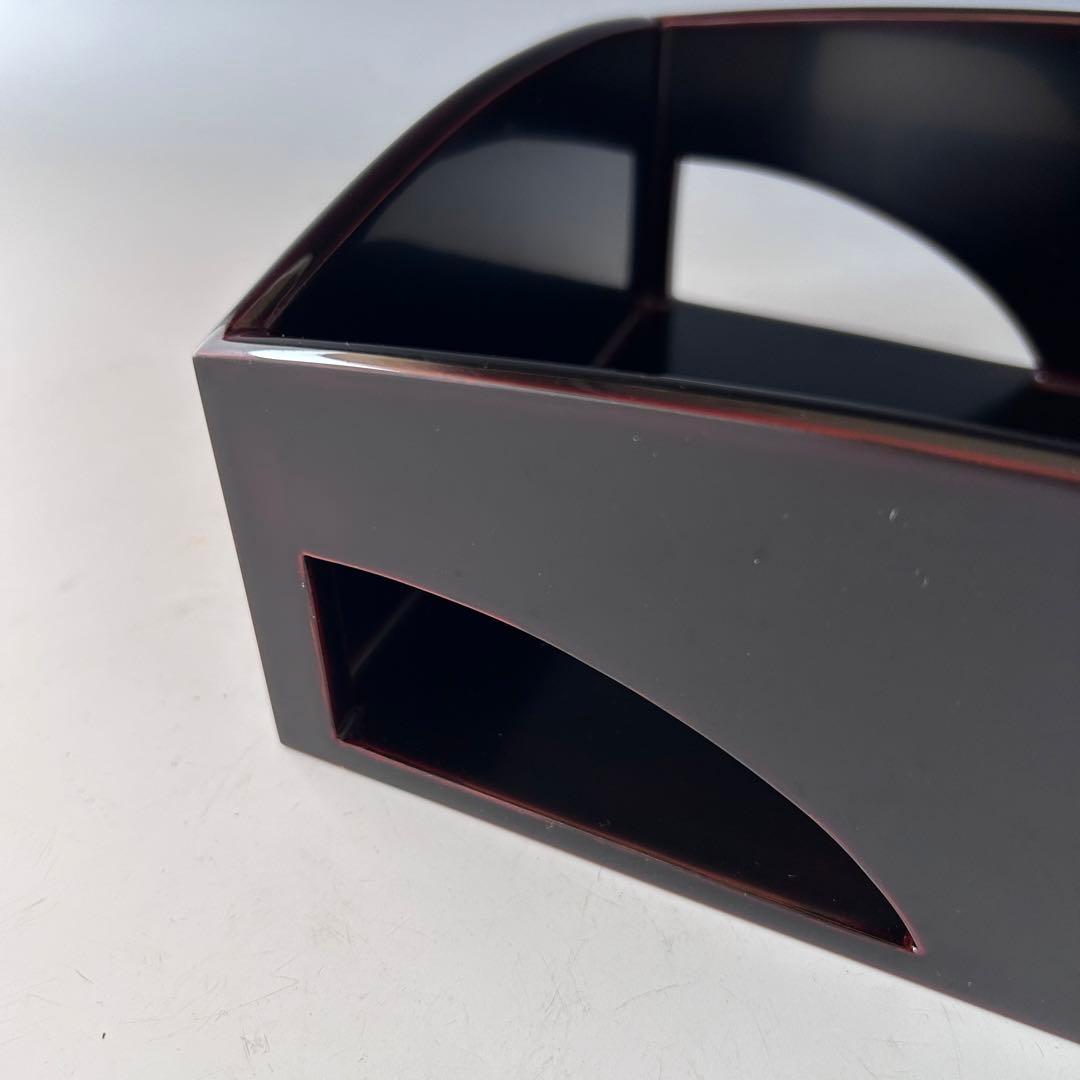 茶道具　輪島塗　而妙斎好写　独楽透し　煙草盆　橋田勝博　共箱　漆器　茶事　稽古