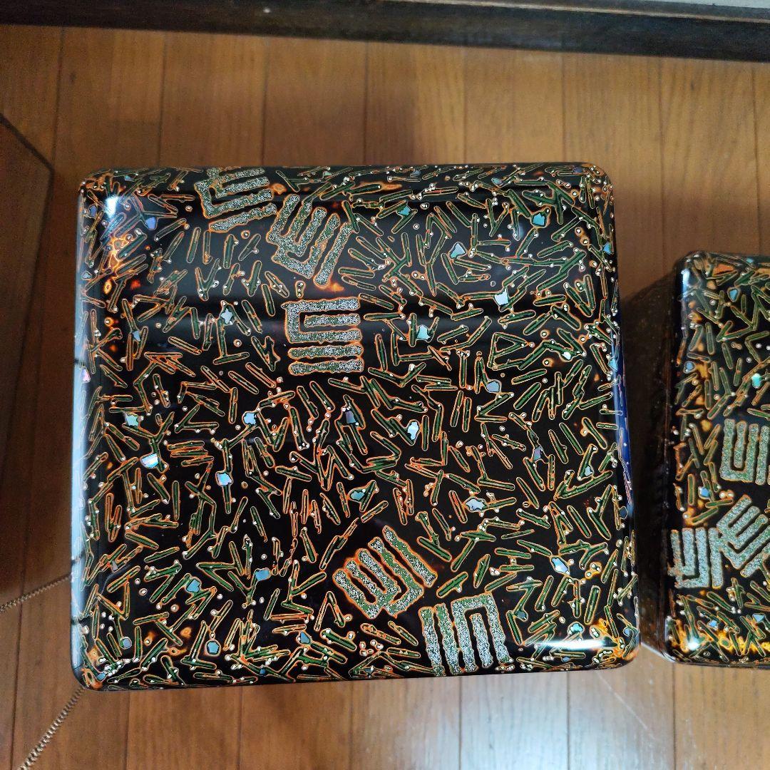 古代若狭塗　重箱5段蓋2枚台付き