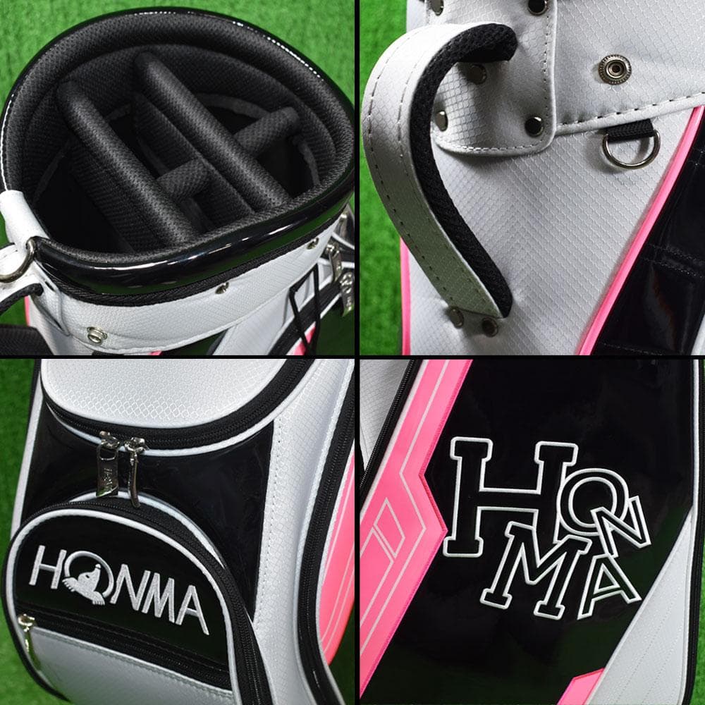 HONMA/ホンマ ゴルフ キャディバッグ【ホワイト/ブラック/ピンク】美品！