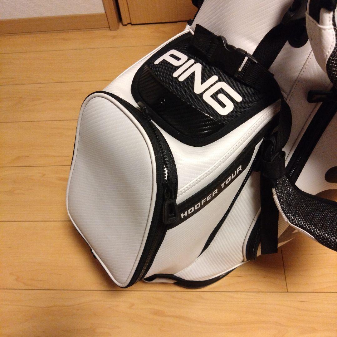 PING HOOFER TOUR スタンドバッグ ホワイト/ブラック