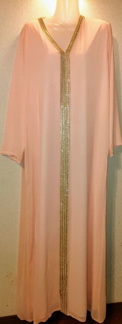 【新品】エジプト製淡いピンクのガラベーヤ