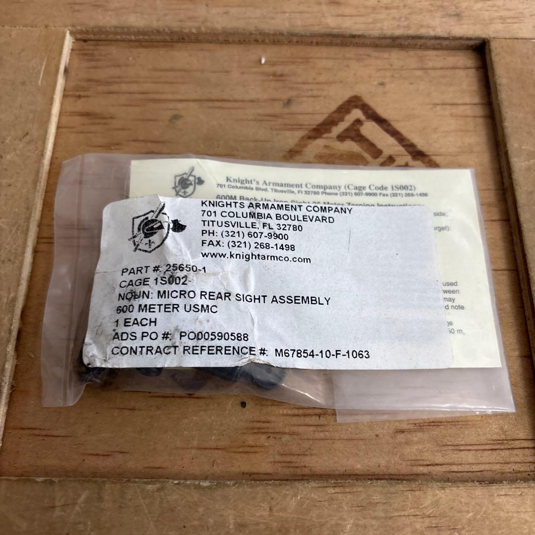 初期型　未使用　米軍実物　KNIGHTS リアサイイト 600 METER ⑩