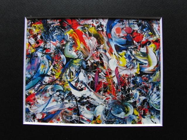 杉本ひろみ、渓谷に群がる鳥と蝶（夢彩シリーズ）、希少画集画、新品高級額・額装付