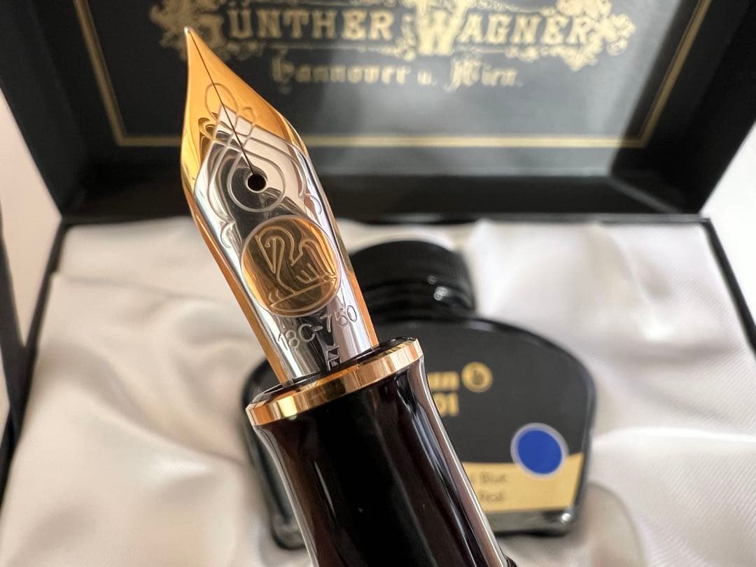 ペリカン 万年筆 スーベレーン M800 緑縞 F（細字）18C