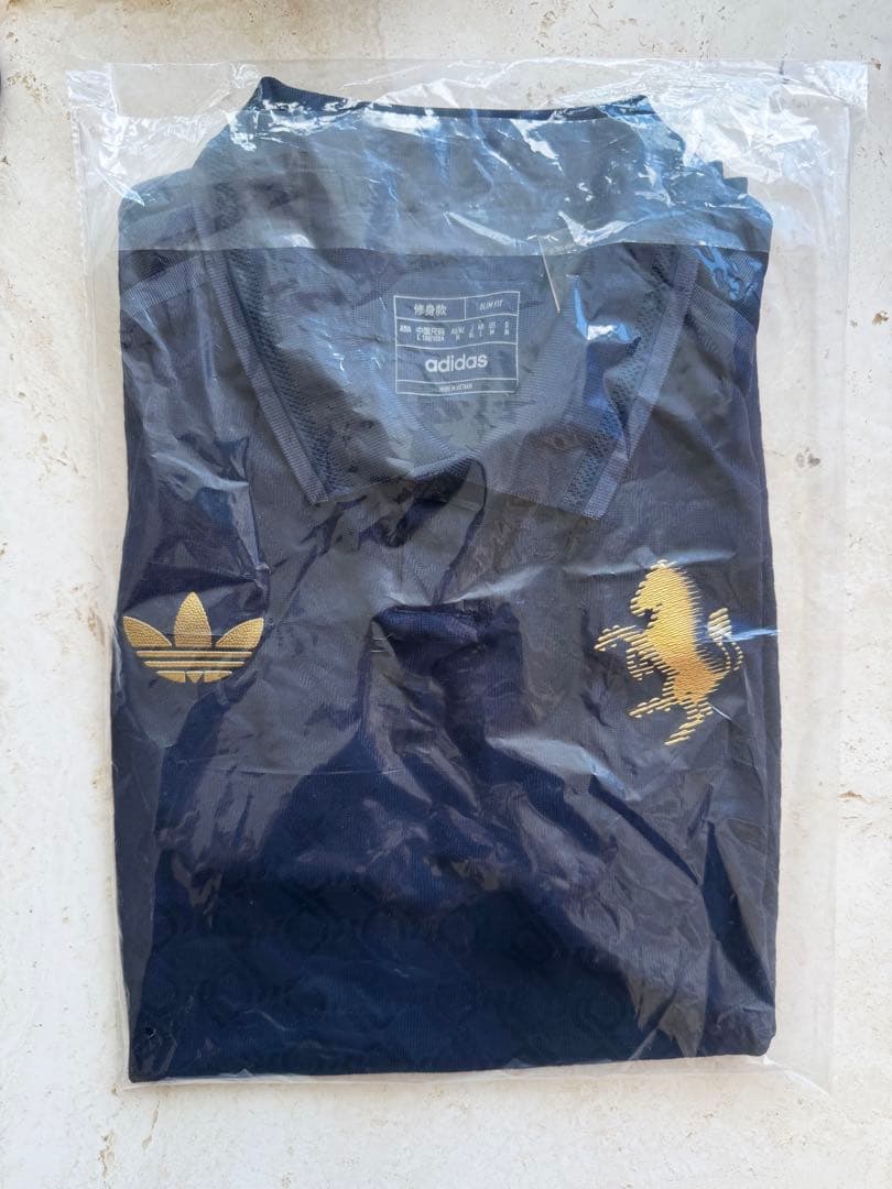 adidas JUVENTUS ネイビー シャツ SLIM FIT