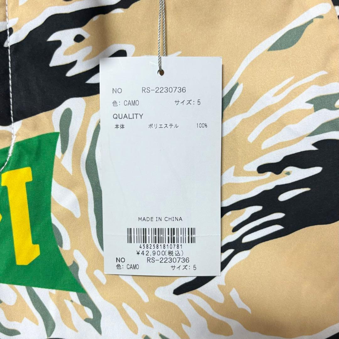 新品 ラッセルノ ゴルフ ウィンドストップ パターン ロングパンツ カモ L 5