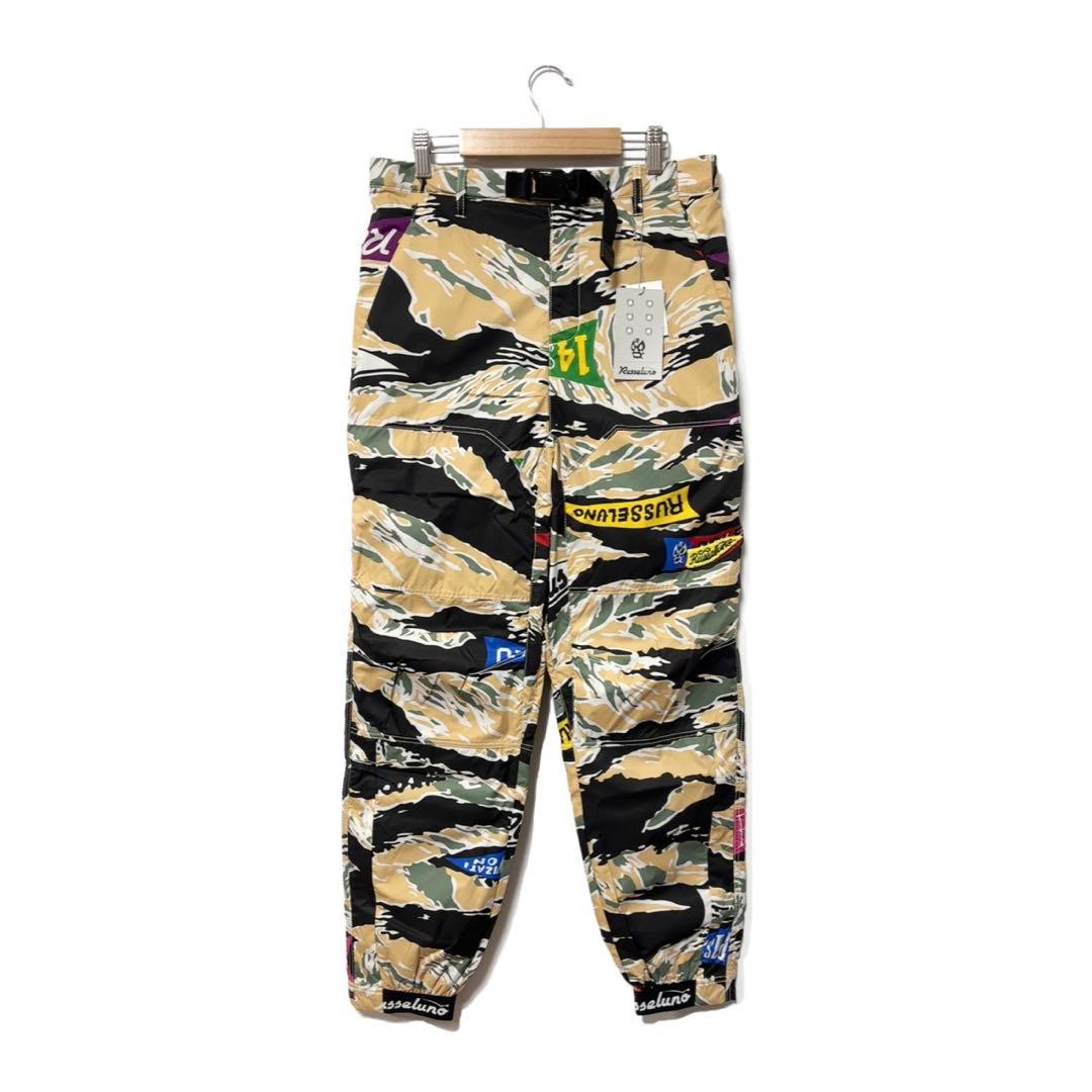 新品 ラッセルノ ゴルフ ウィンドストップ パターン ロングパンツ カモ L 5