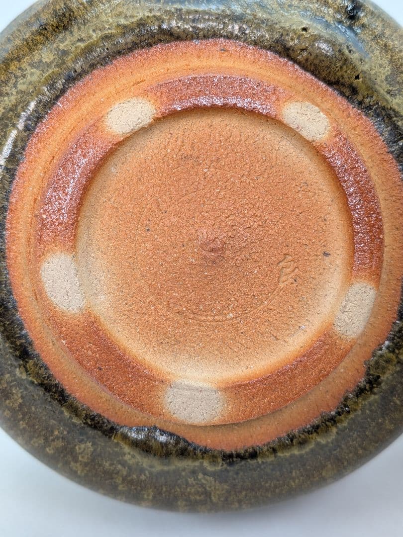 日展評議員 谷口良三 黄泑茶盌 共箱共布栞 抹茶碗 抹茶茶碗 茶道具 茶器 京焼