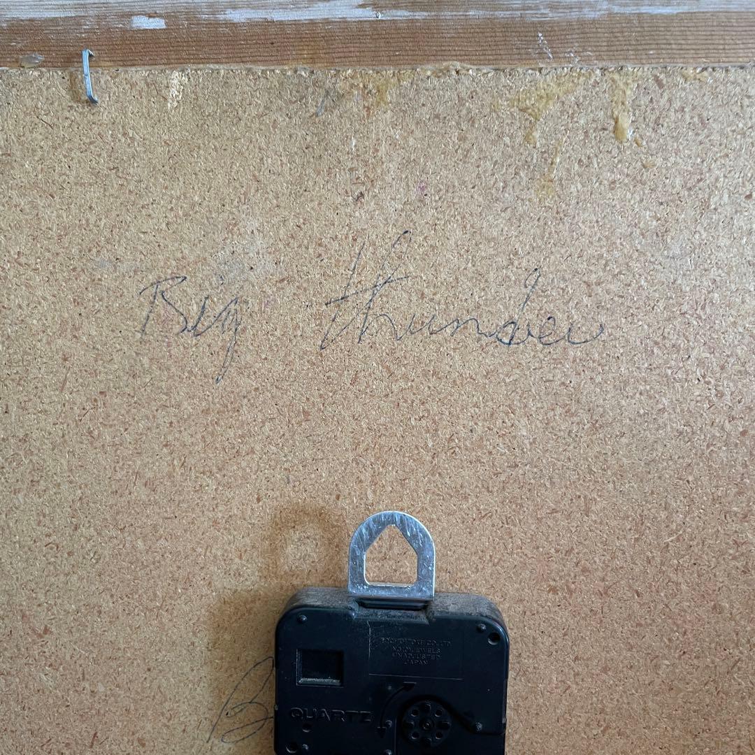 希少品！70's〜ネイティブアメリカン　ナバホ族サンドペイント砂絵の壁掛け時計