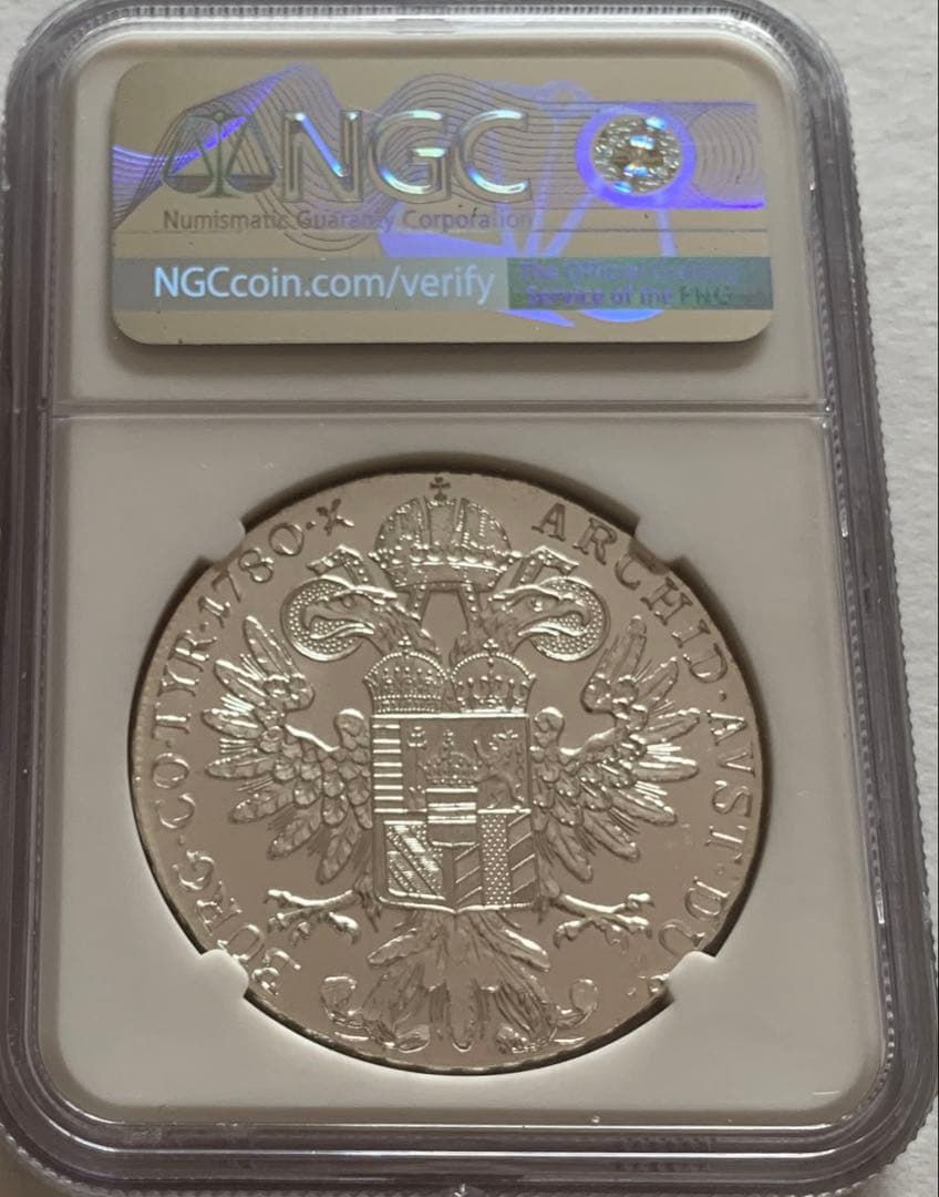 オーストリア　ターラー銀貨　１７８０年　MS66 NGC 4791815-035